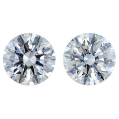 GIA Certified 1.21ct Pair of Round-Shaped Diamonds