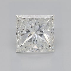 GIA Certified 1.21ct Princess Diamond Kite Halo White Gold Pendant Necklace