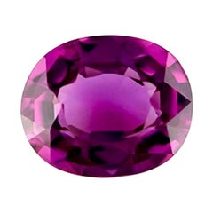 GIA Certified 1.21ct Pyrope Spessartine Garnet Vivid Purple Oval Cut Rare Gem