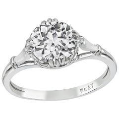 Used GIA Certified 1.22 Carat Diamond Platinum Engagement Ring