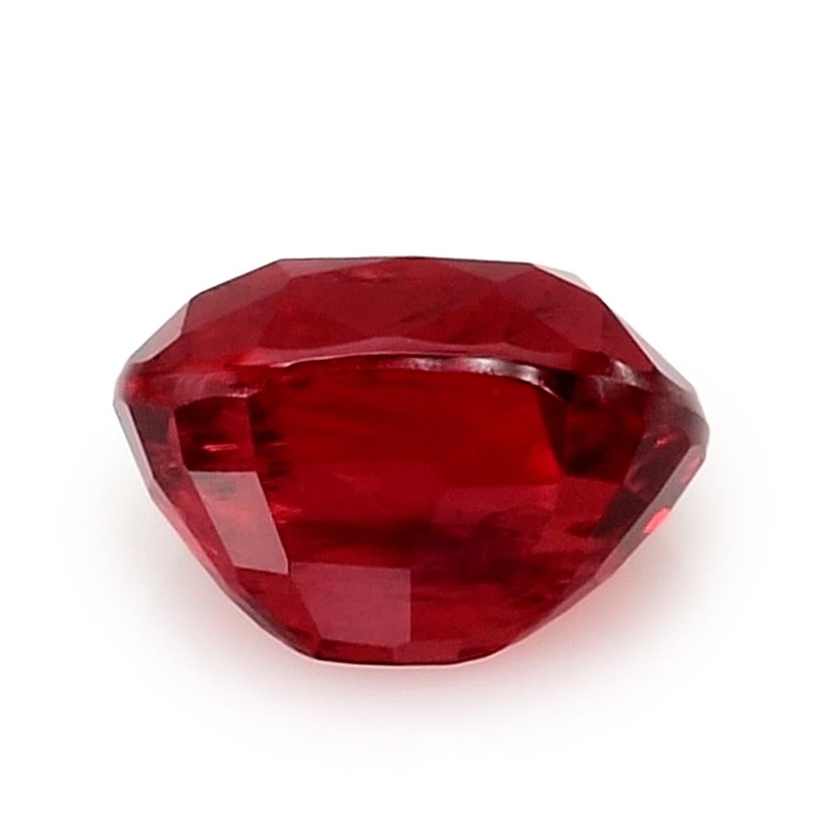 Mixed Cut GIA Certified 1.22 Carat Natural Unheated Burmese Red Spinel  For Sale