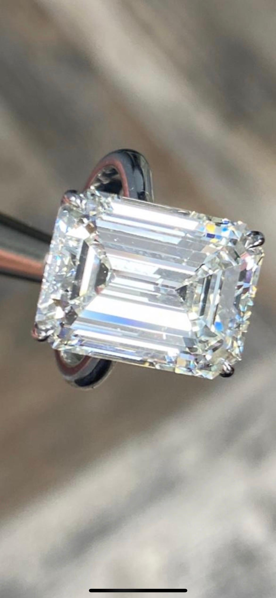 12 carat emerald cut diamond ring