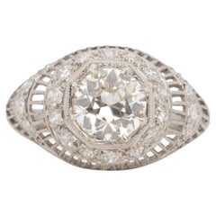 GIA Certified 1.22ct Diamond Platinum Engagement Ring
