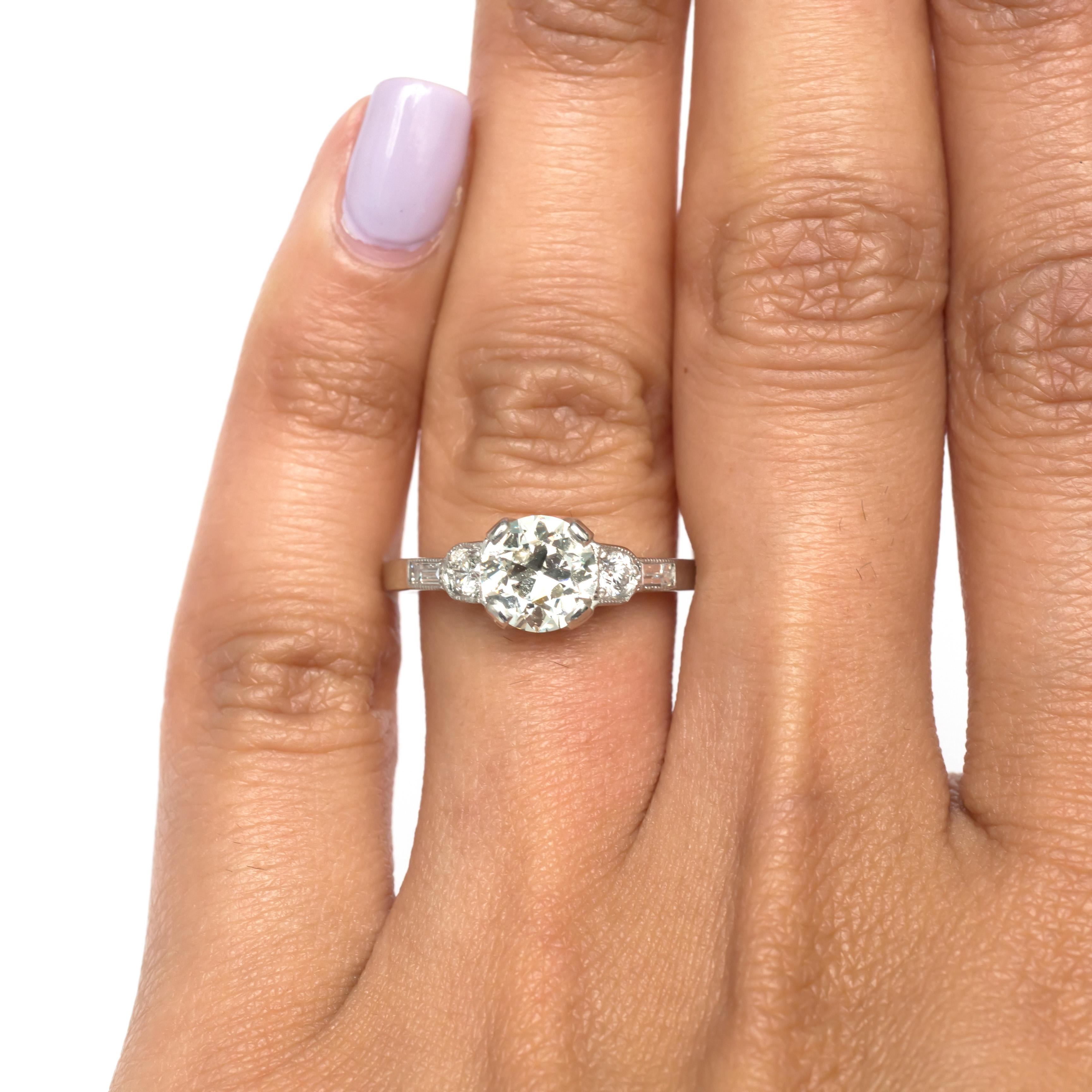 Women's or Men's GIA Certified 1.23 Carat Diamond Platinum Engagement Ring
