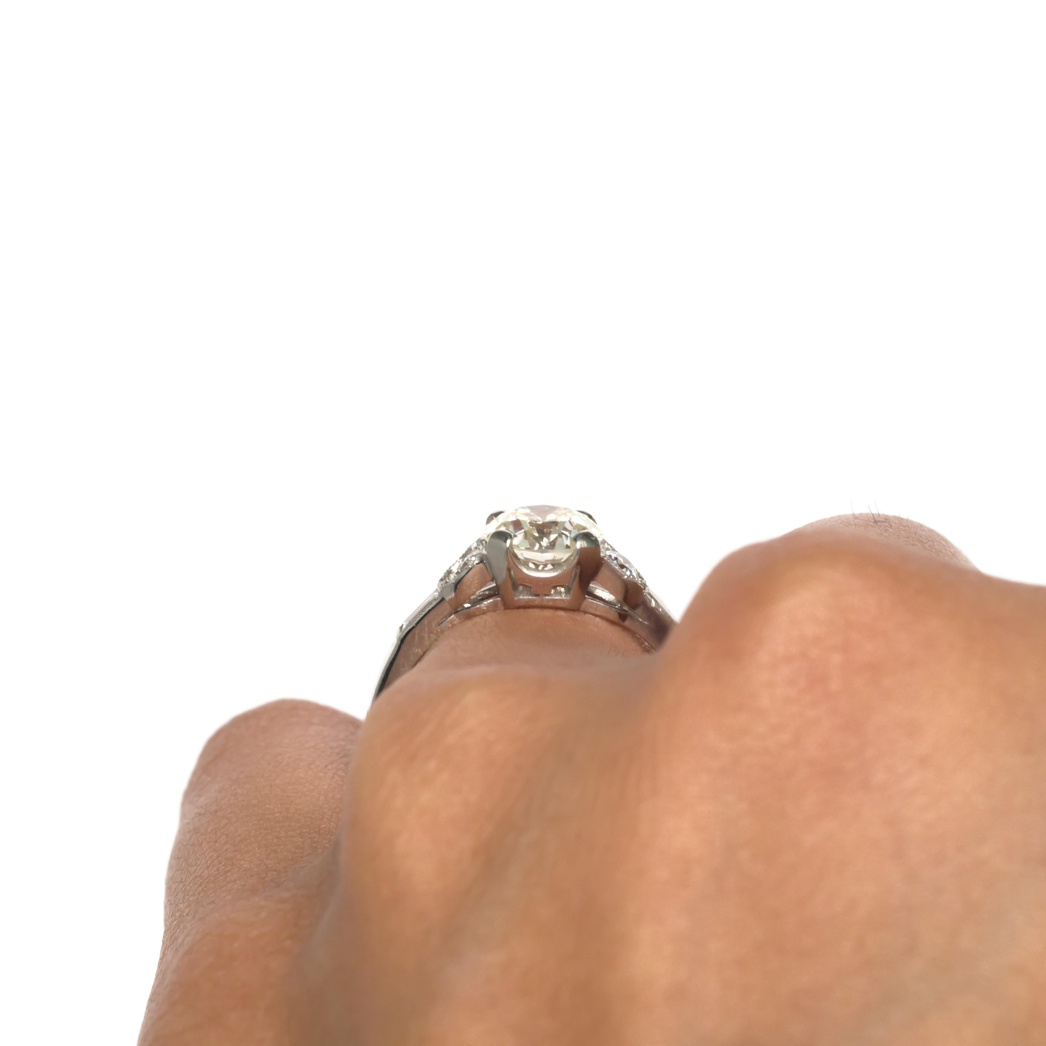 GIA Certified 1.23 Carat Diamond Platinum Engagement Ring 2