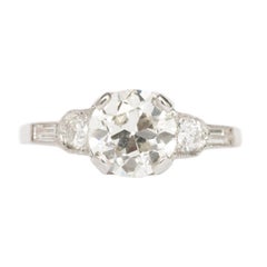 GIA Certified 1.23 Carat Diamond Platinum Engagement Ring