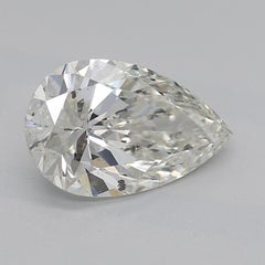 GIA Certified 1.23 Carat Pear Prong Set Solitaire Platinum Diamond Ring