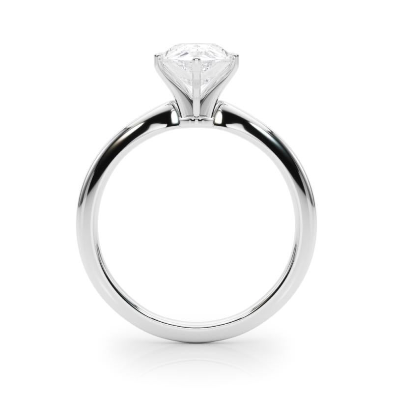 GIA Certified 1.23 Carat Pear Prong Set Solitaire Platinum Diamond Ring Neuf - En vente à New York, NY