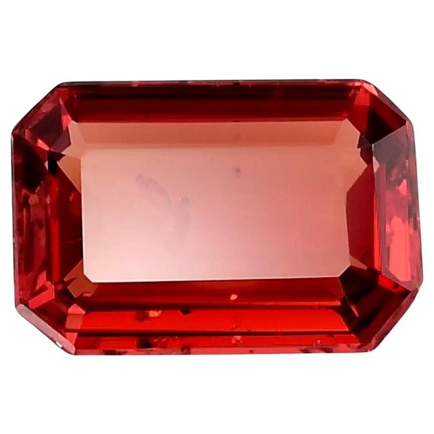 Natural Unheated Orange Red Burmese Spinel Gemstone 1.23 carats with GIA Report