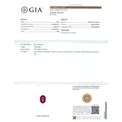 Natural Unheated Mozambique Ruby Gemstone 1.23 carats with GIA Report
