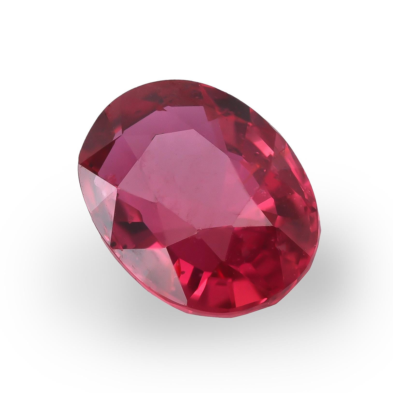 Mixed Cut GIA Certified 1.23 Carats Unheated Mozambique Ruby For Sale