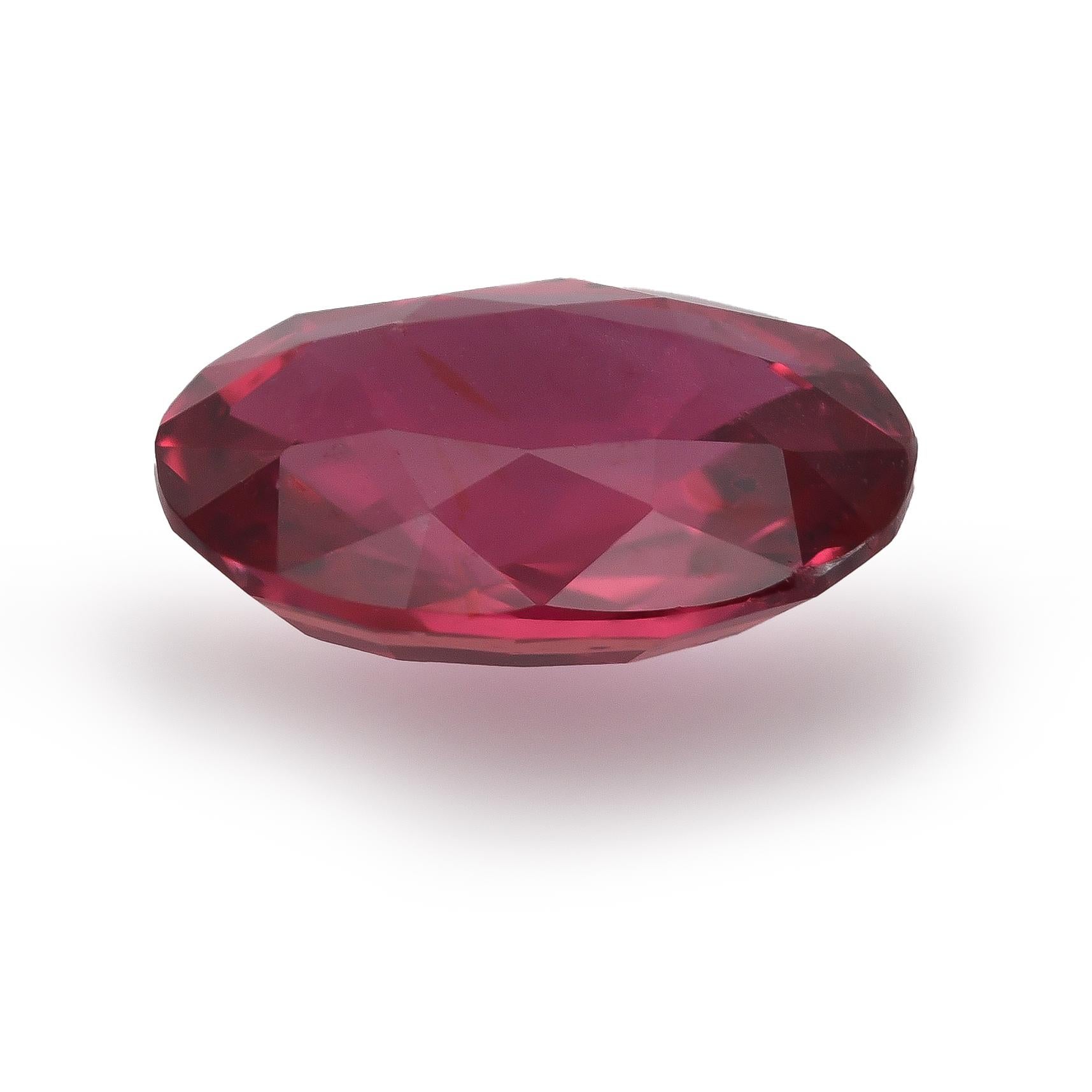 GIA Certified 1.23 Carats Unheated Mozambique Ruby In New Condition For Sale In Los Angeles, CA