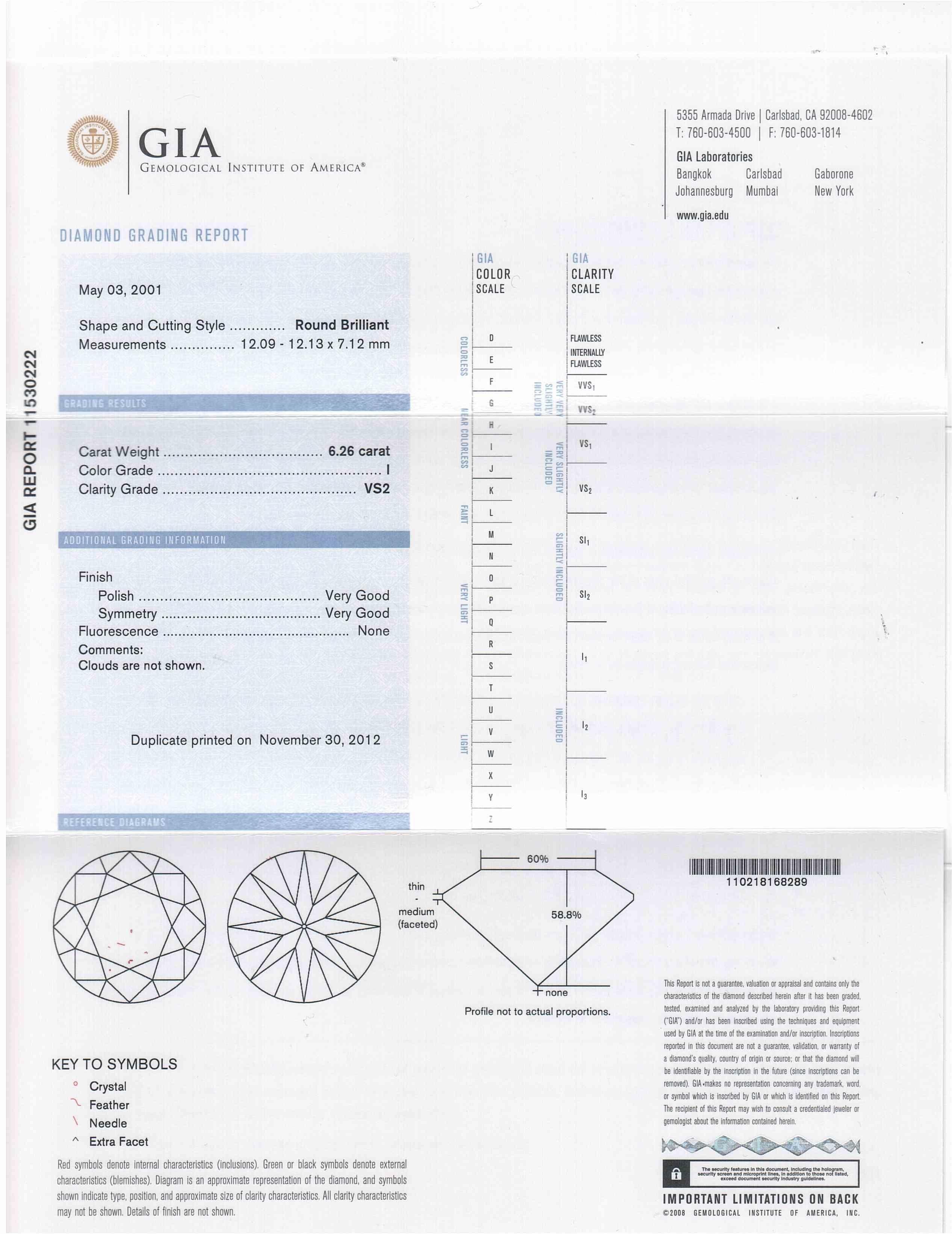 Pendientes de diamantes con certificado GIA de 11.36 quilates en venta 1