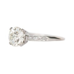 GIA Certified 1.24 Carat Diamond Platinum Engagement Ring