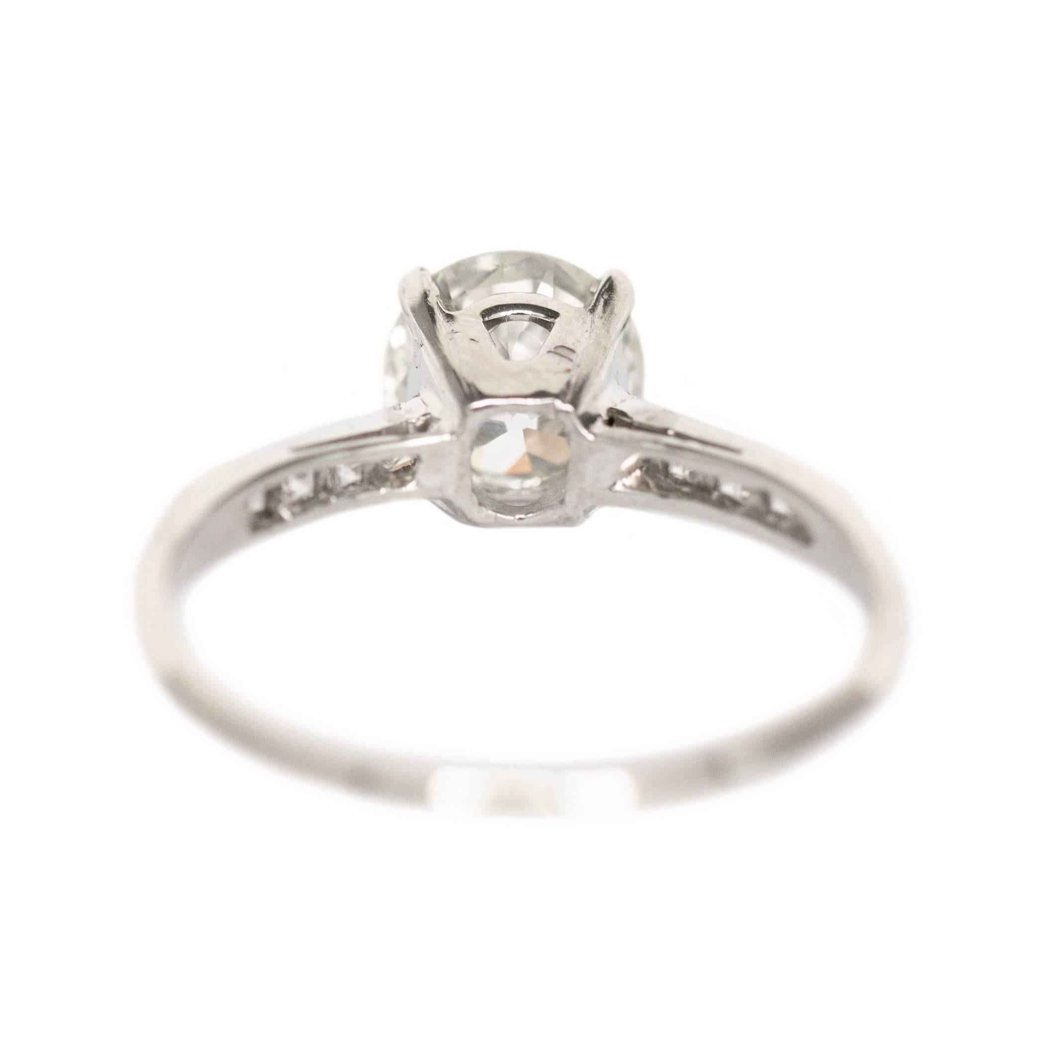 Bague de fiançailles en platine avec diamant certifié GIA de 1,24 carat Excellent état - En vente à Atlanta, GA