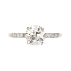 GIA Certified 1.24 Carat Diamond Platinum Engagement Ring