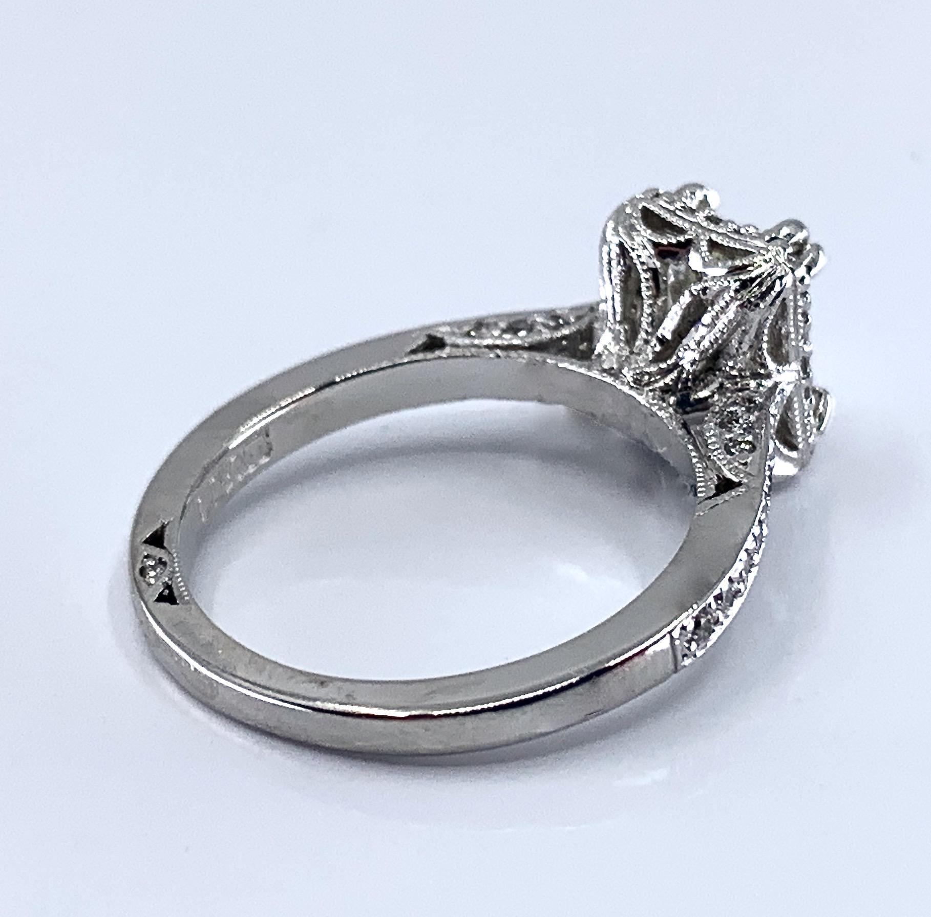 GIA Certified 1.24 Carat Emerald Cut Diamond in Platinum Tacori Engagement Ring 2