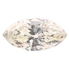 Gia Certified 1.24 Carat M I2 Marquise Brilliant Natural Diamond
