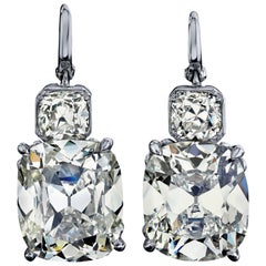 GIA Certified 12.41 Carat Vintage Oscar Heyman Earrings