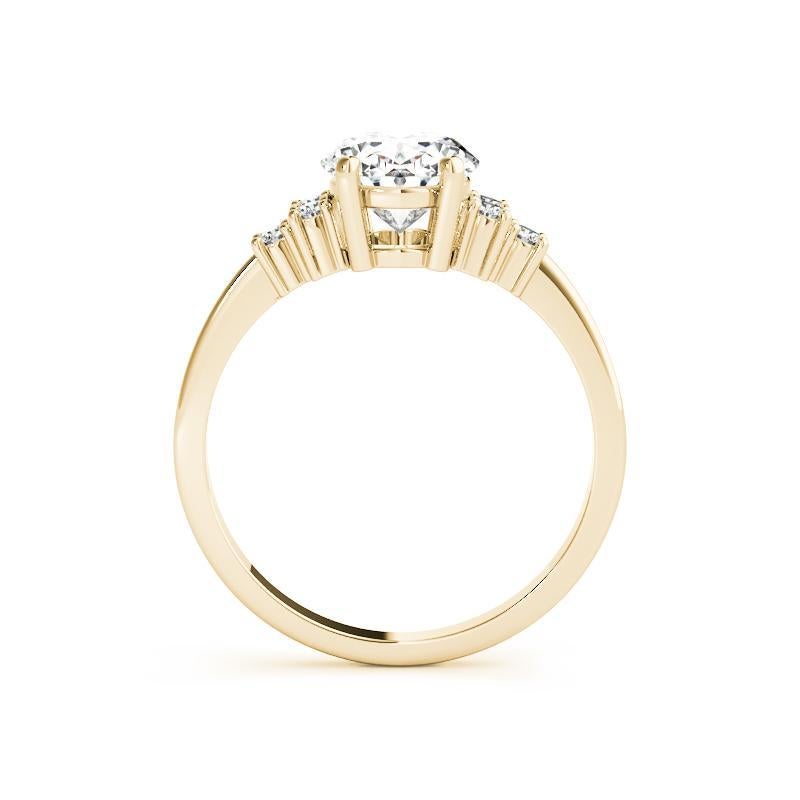 GIA Certified 1.24ct Oval Classic Cluster Multi-Stone Diamond Ring In condizioni Nuovo in vendita a New York, NY