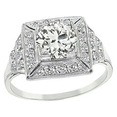 Antique GIA Certified 1.25 Carat Diamond Engagement Ring