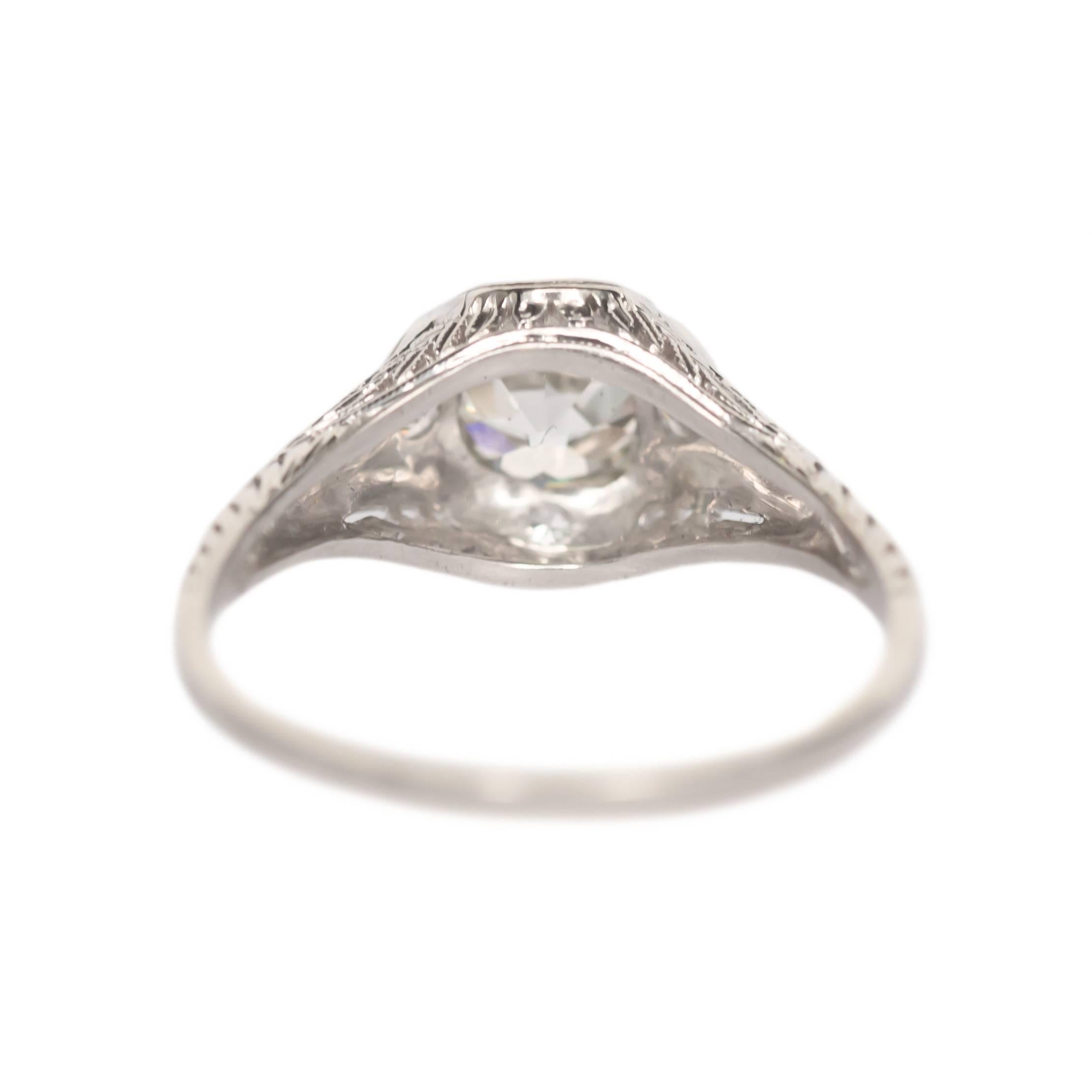 GIA Certified 1.25 Carat Diamond Platinum Engagement Ring In Excellent Condition In Atlanta, GA