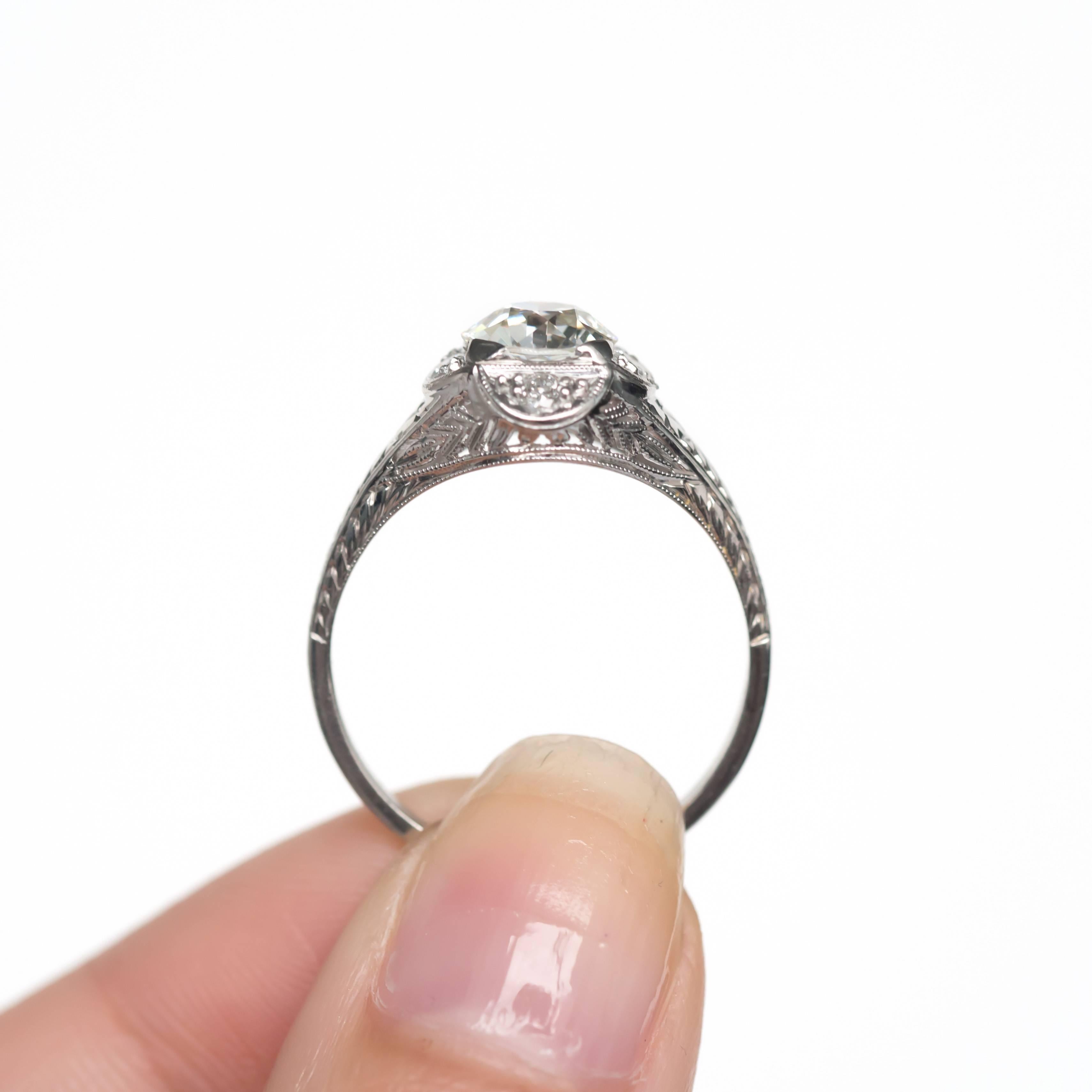 Women's GIA Certified 1.25 Carat Diamond Platinum Engagement Ring