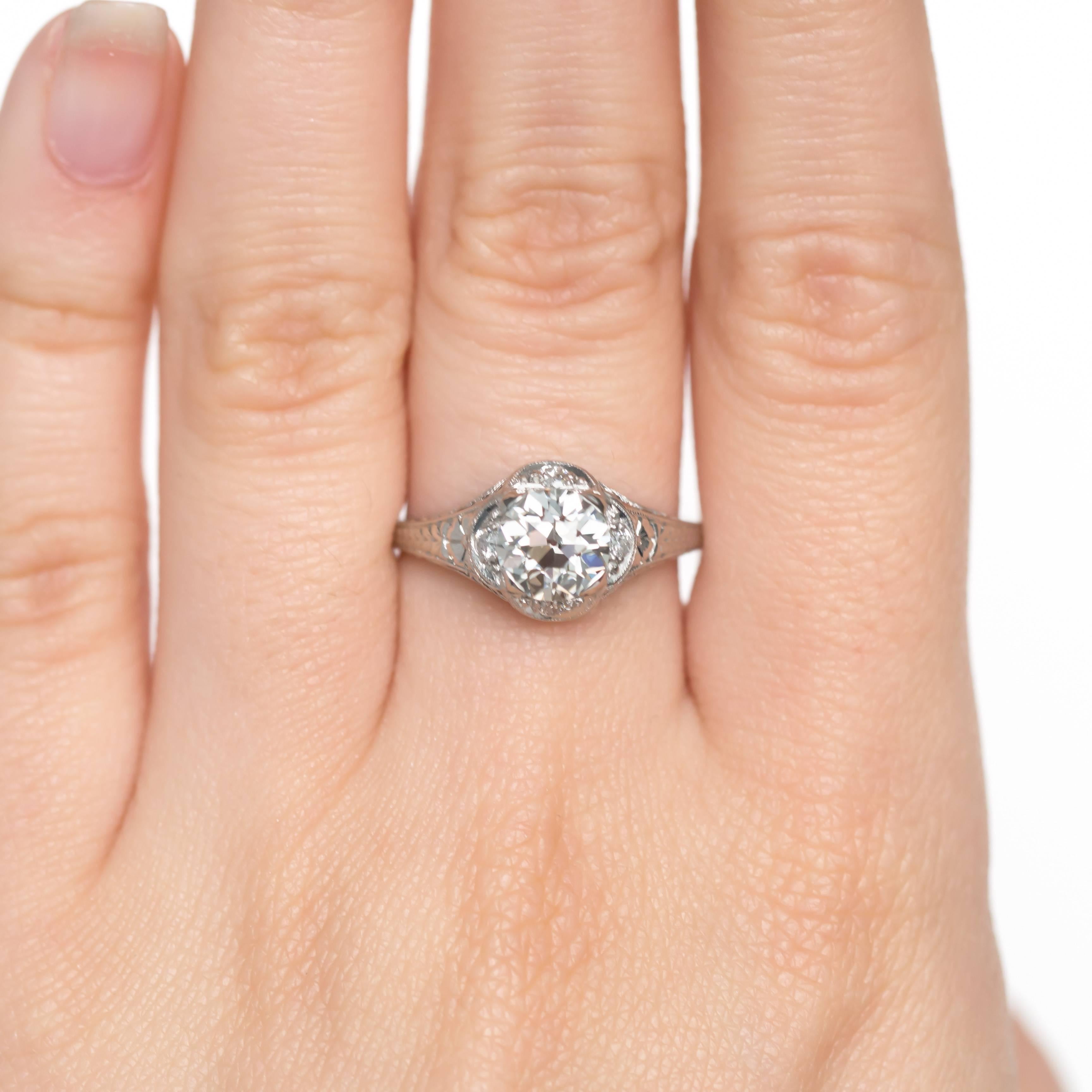 GIA Certified 1.25 Carat Diamond Platinum Engagement Ring 1