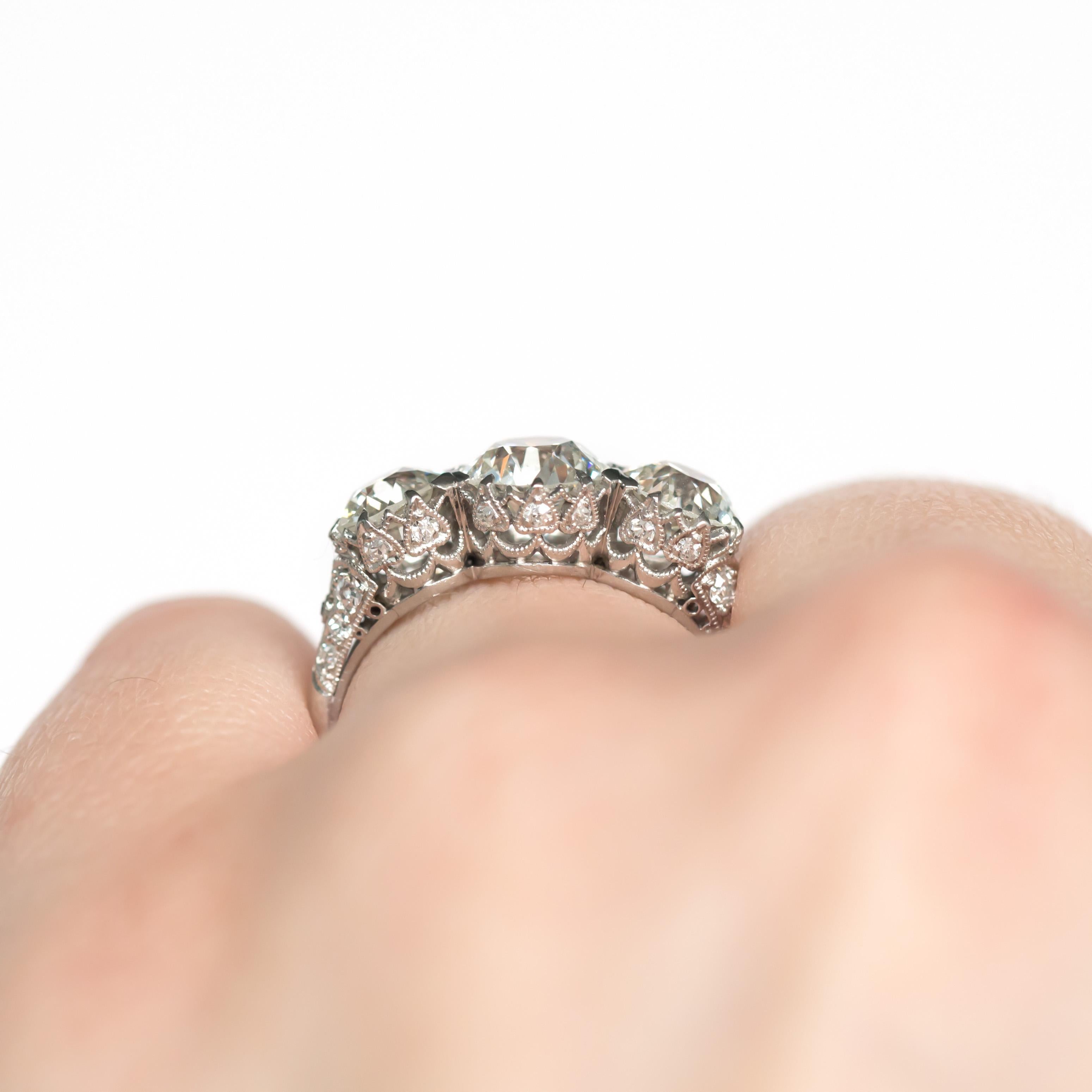 GIA Certified 1.25 Carat Diamond Platinum Engagement Ring 3