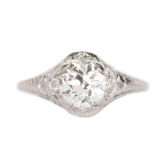 GIA Certified 1.25 Carat Diamond Platinum Engagement Ring