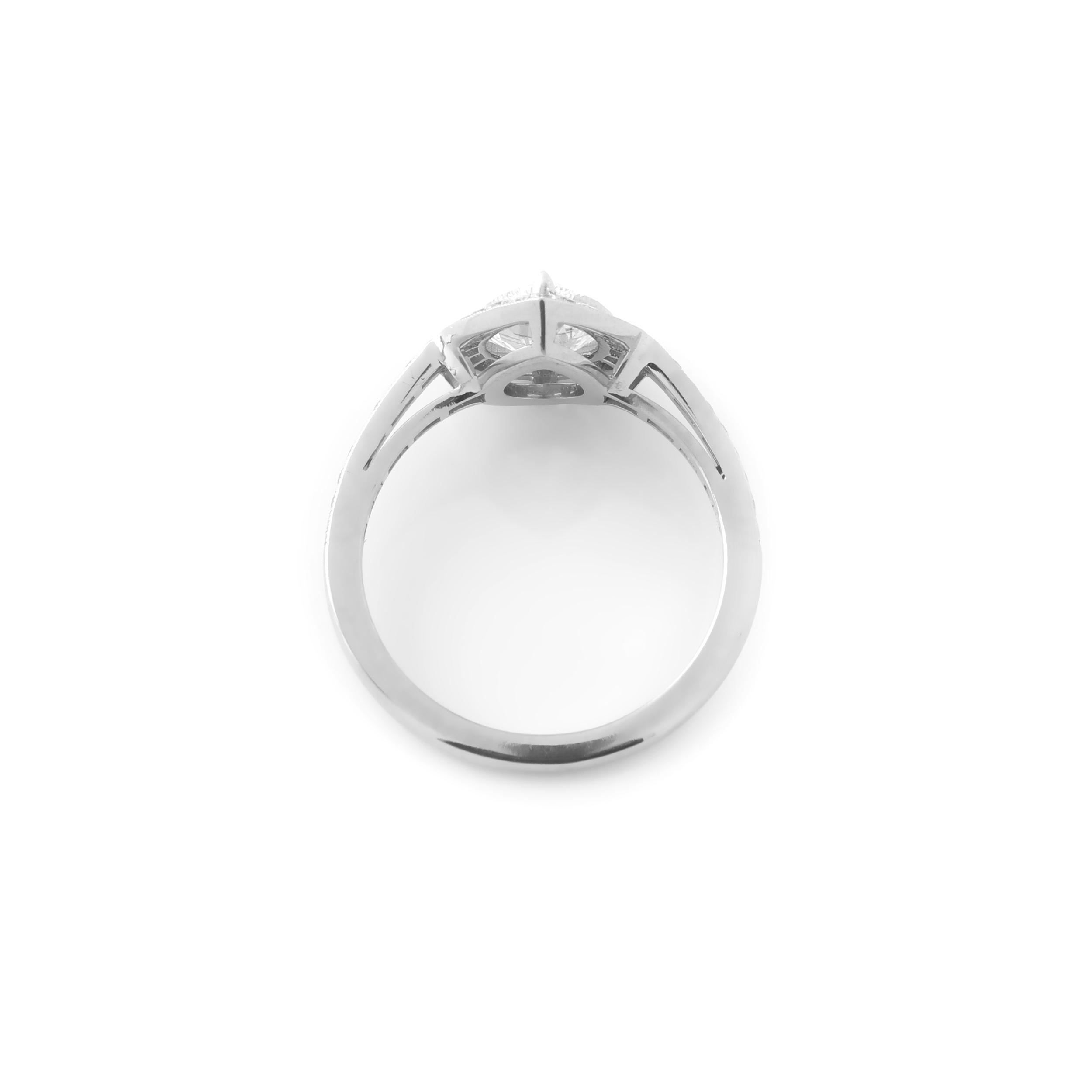 Pear Cut GIA Certified 1.25 Carat F VS1 Antique-Cut Pear Shape Diamond Ring For Sale
