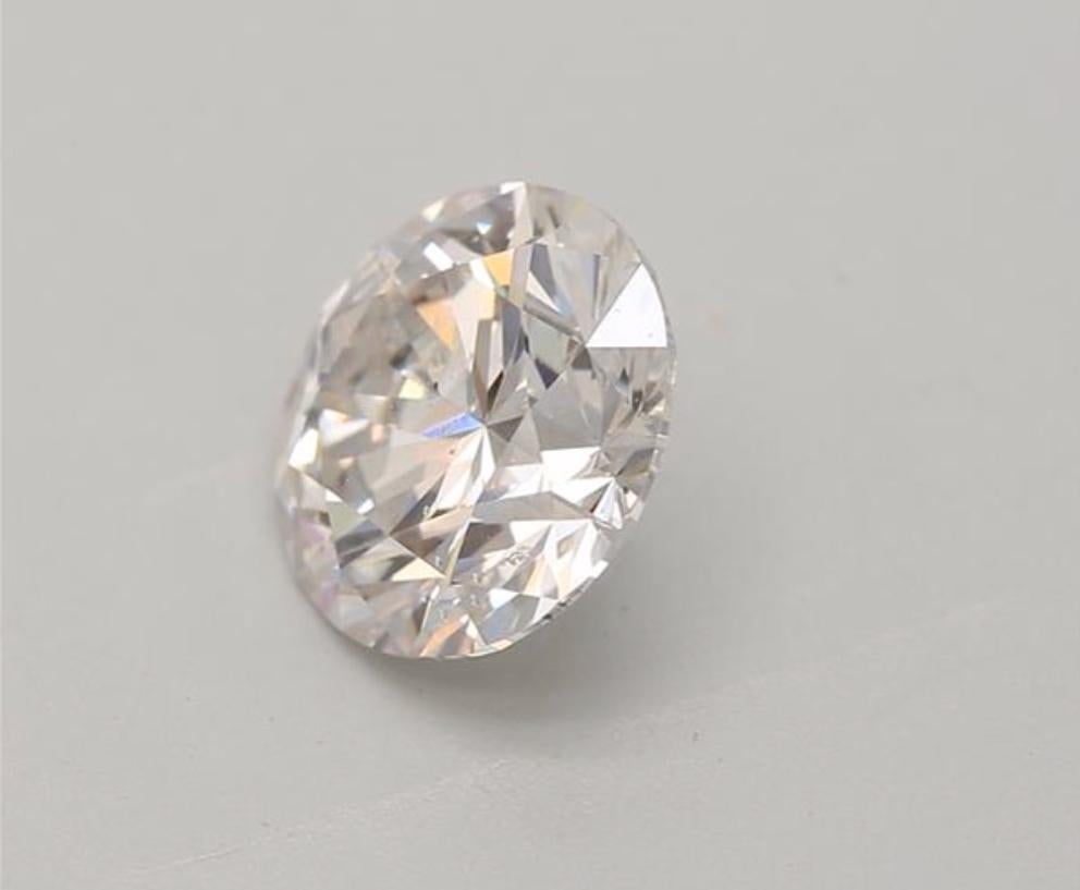 Round Cut GIA Certified 1.25 Carat Faint Pink SI2 Clarity Diamond For Sale