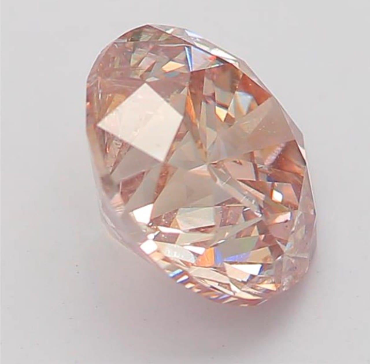 Women's or Men's GIA Certified 1.25 Carat Fancy Brown Pink Diamond For Sale
