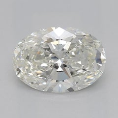 GIA Certified 1.25 Carat Knife Edge Band Oval Halo 18K White Gold Diamond Ring