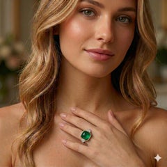 GIA Certified 12.52 Carat Emerald Fancy Diamond White and Yellow Gold Ring