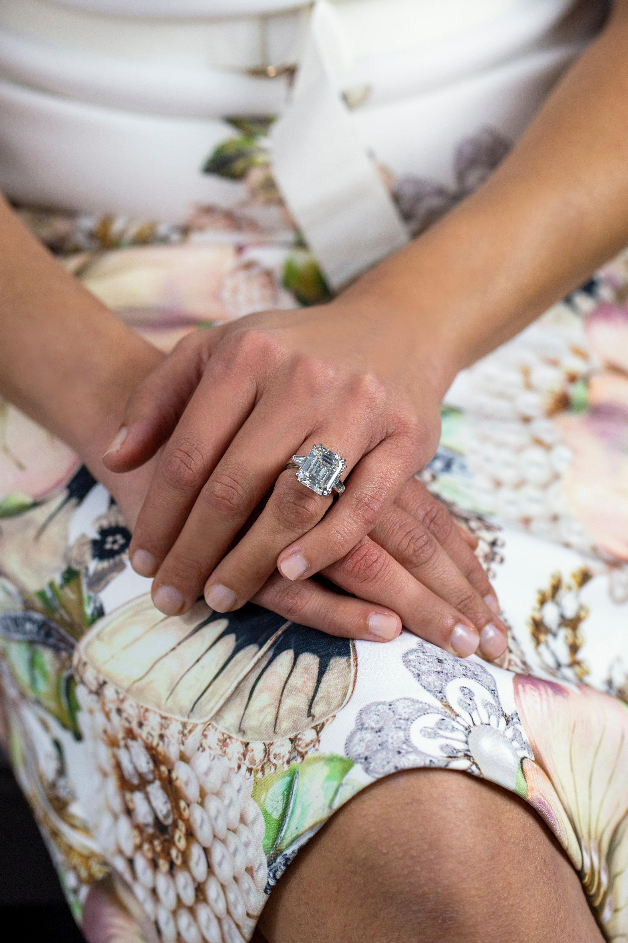 3 carat emerald cut diamond ring price