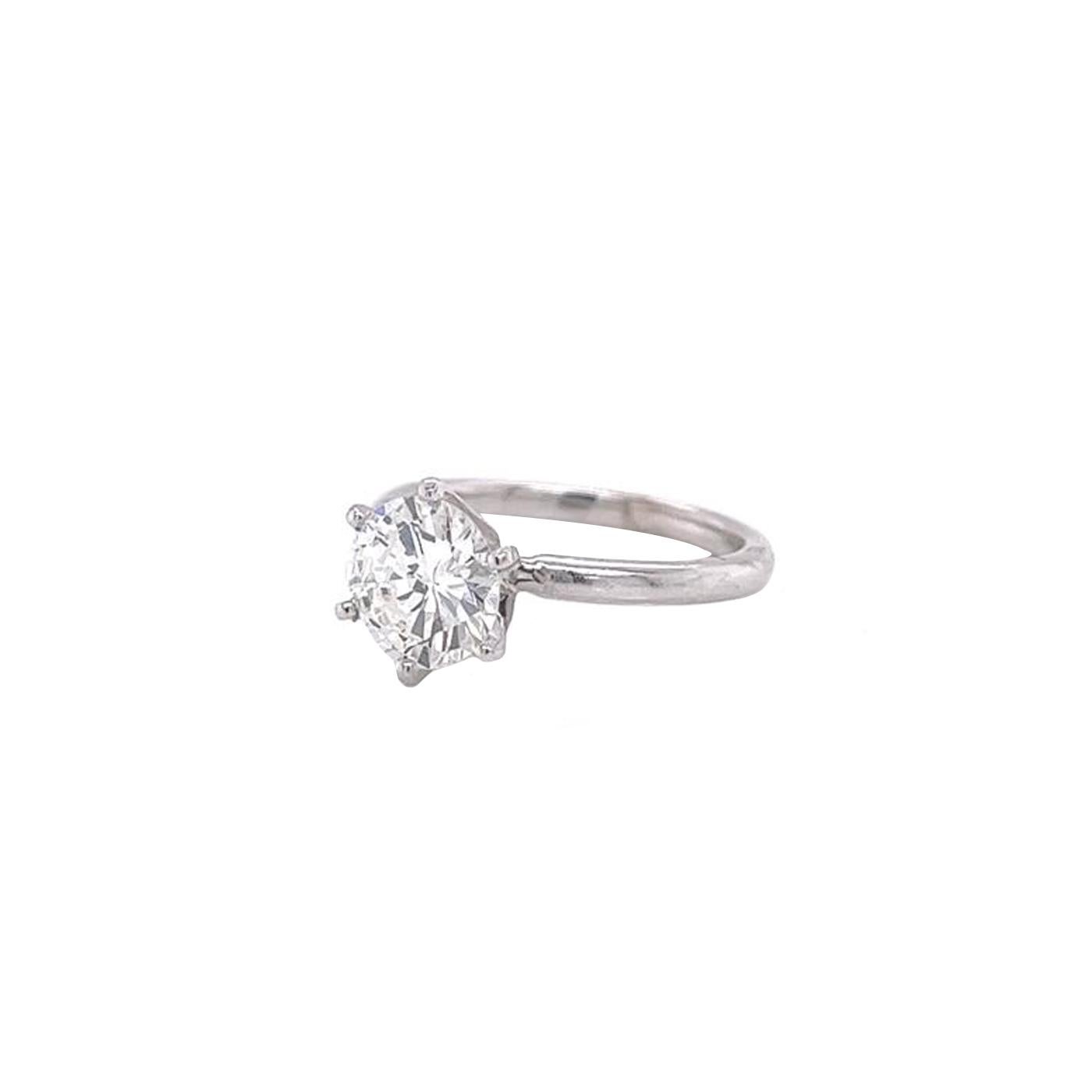 This beautiful Handcrafted Solitaire Diamond Ring Features a 1.25-carat Natural round Brilliant Cut Diamond crafted in 18 Karat Gold with dimensions of 7.18 - 7.29 x 4.05mm. It has a Round Main Stone, a VS1 clarity grade with H Color, GIA Certified