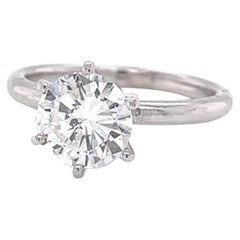 GIA Certified 1.25ct Solitaire Diamond Ring 14k Gold VS1 Clarity Natural H Color