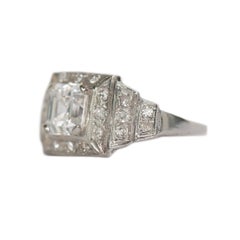 Anello di fidanzamento in platino con diamante certificato GIA da 1.26 carati
