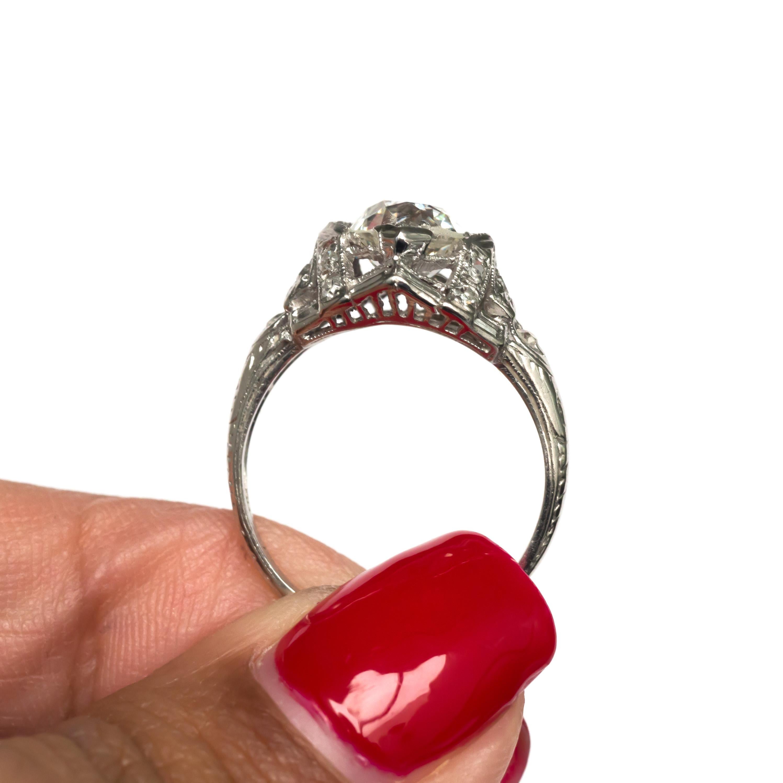 GIA Certified 1.26 Carat Diamond Platinum Engagement Ring In Good Condition For Sale In Hicksville, NY