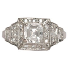 GIA Certified 1.26 Carat Diamond Platinum Engagement Ring