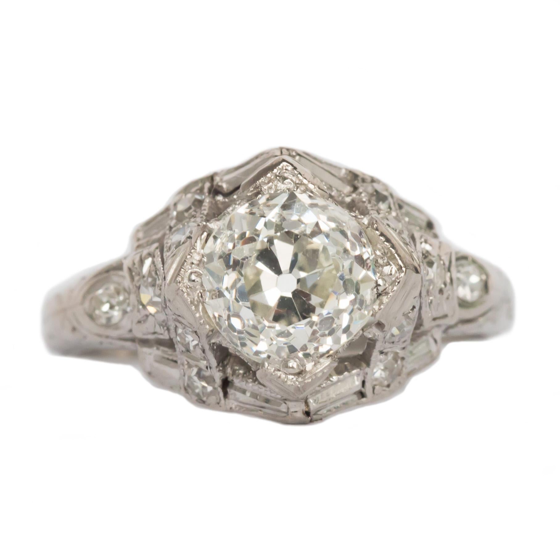 GIA Certified 1.26 Carat Diamond Platinum Engagement Ring For Sale
