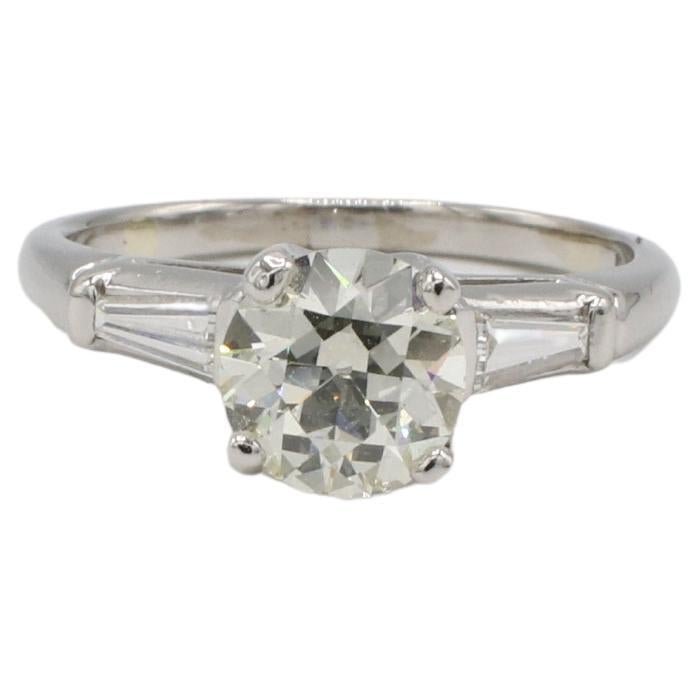 GIA Certified 1.26 Carat Old European Cut Natural Diamond Engagement Ring im Angebot