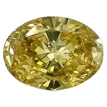 GIA Certified  1.26 Carat Oval Brilliant Vivid Yellow Zimmi Loose Diamond For Sale