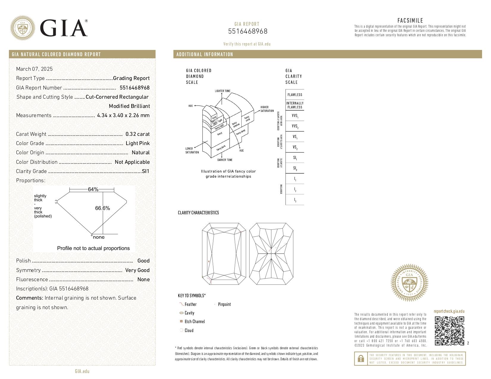 Boucles d'oreilles double halo en or 18 carats certifié GIA 1,26 carat de diamant rose taille radiant en vente 4