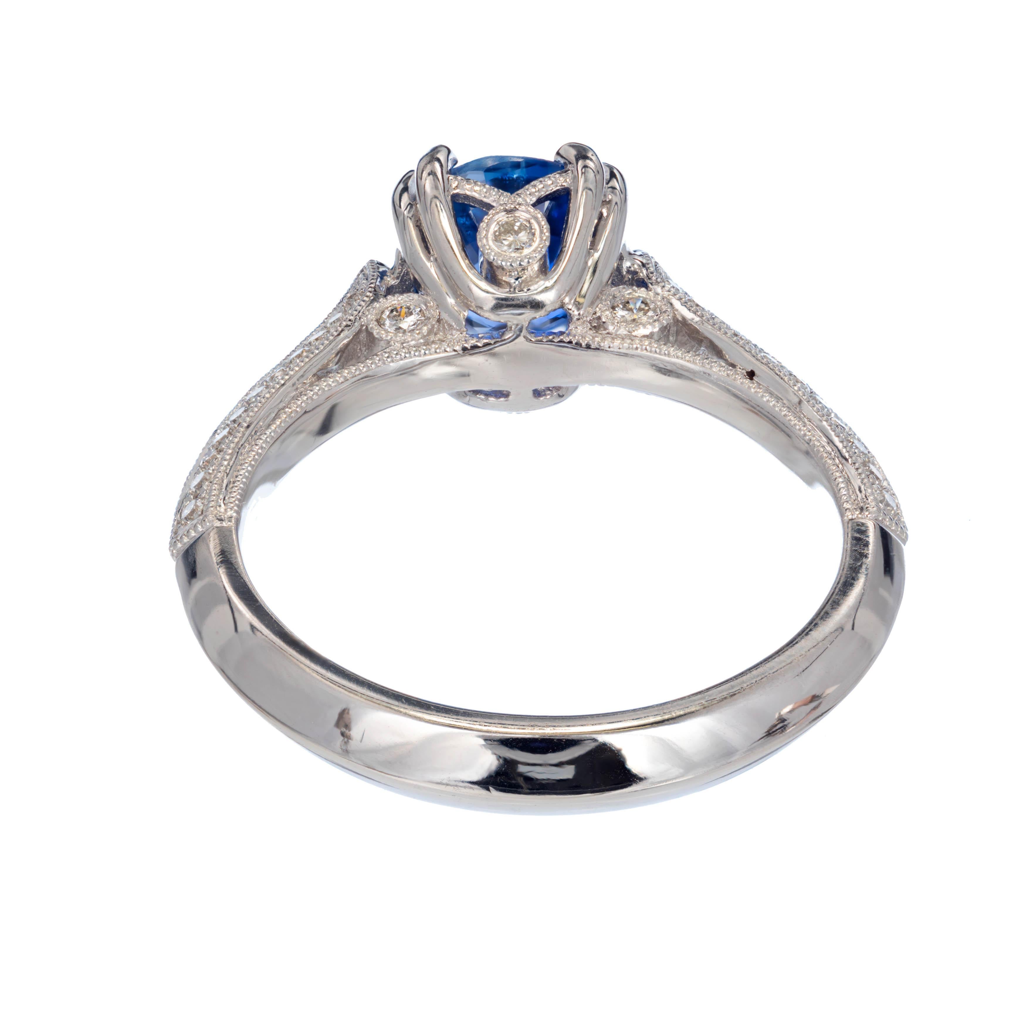 sapphire diamond ring white gold