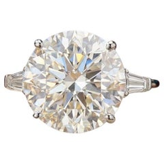 GIA Certified 12.63 Carat Round Brilliant Diamond Ring