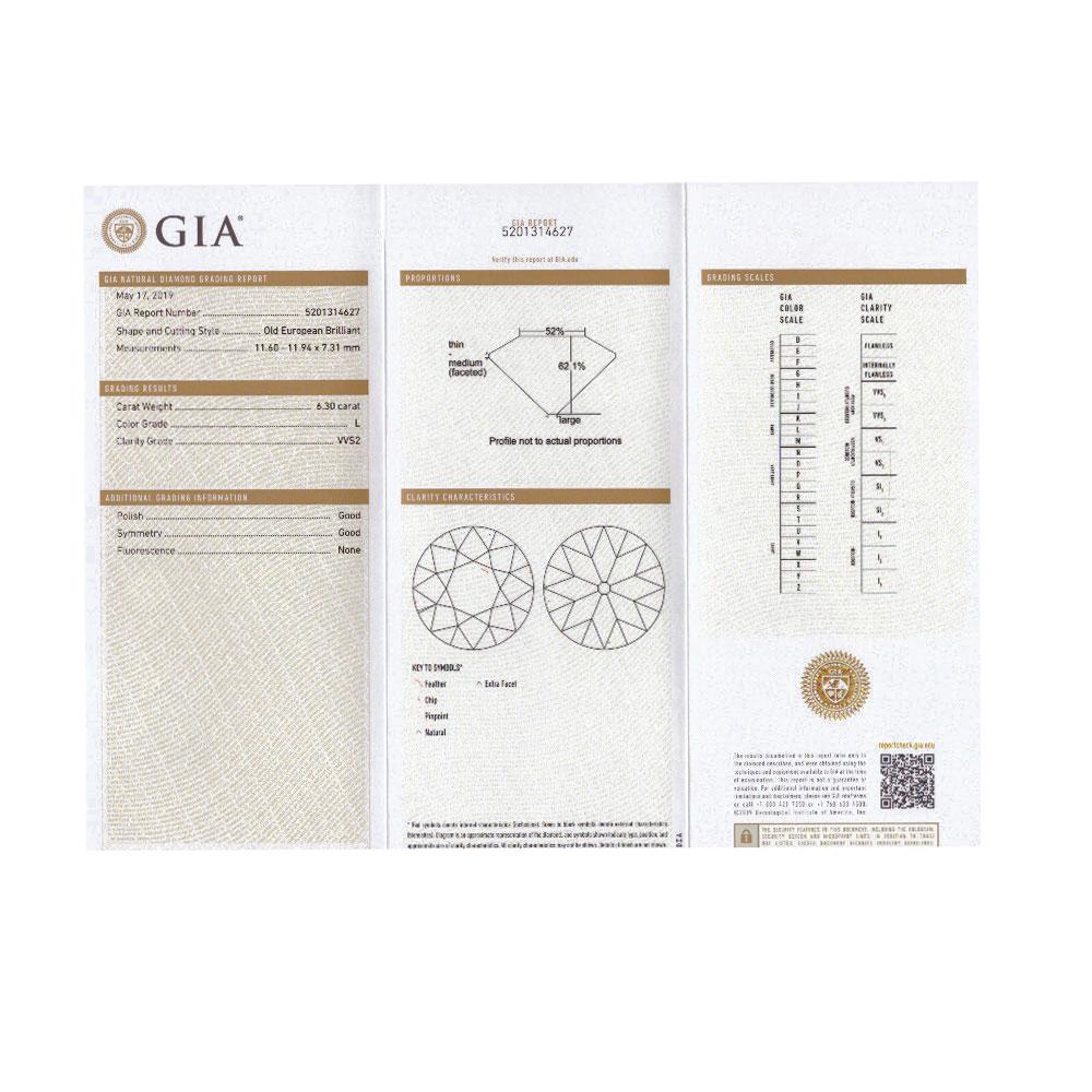GIA Certified 12.64 Carat Old European Diamond Stud Earrings Set in Platinum 3