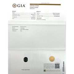 GIA Certified 1.26ct Teal Green Blue Untreated Sapphire 6.3x5.3mm Oval Cut Gem