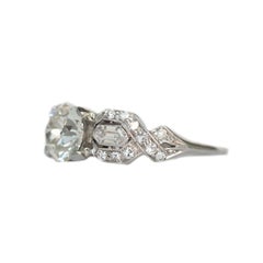 GIA Certified 1.27 Carat Diamond Platinum Engagement Ring